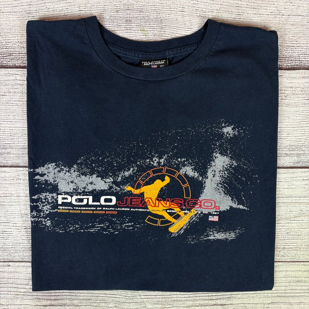 Vintage Polo Ralph Lauren Snowboarding Double Sided T-shirt
